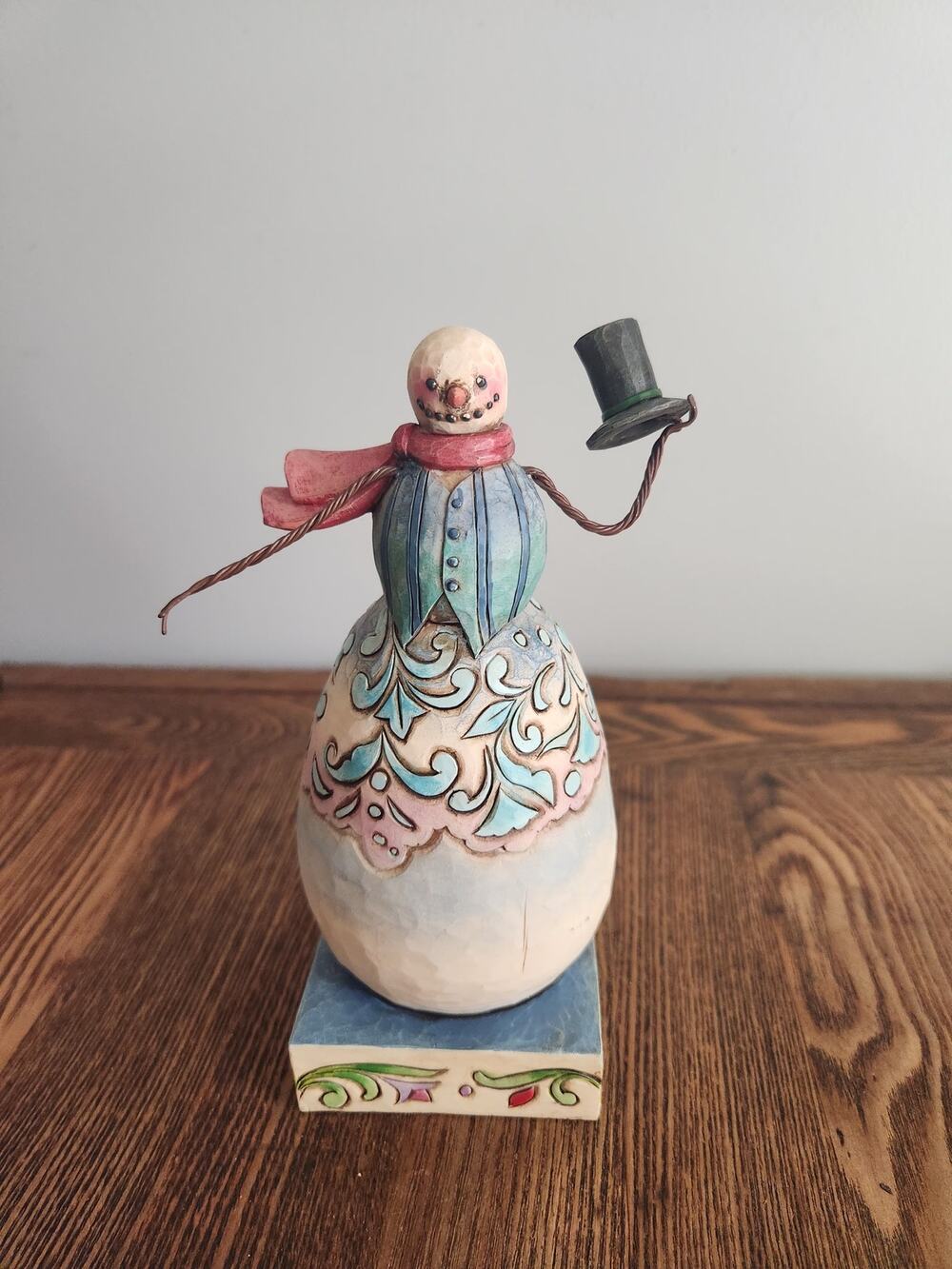 Jim Shore Hats Off to Winter Snowman Holding Hat 2008 Heartland Creek